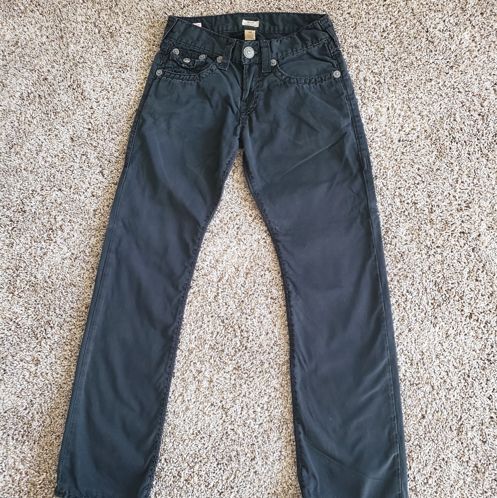 Mens black straight jeans